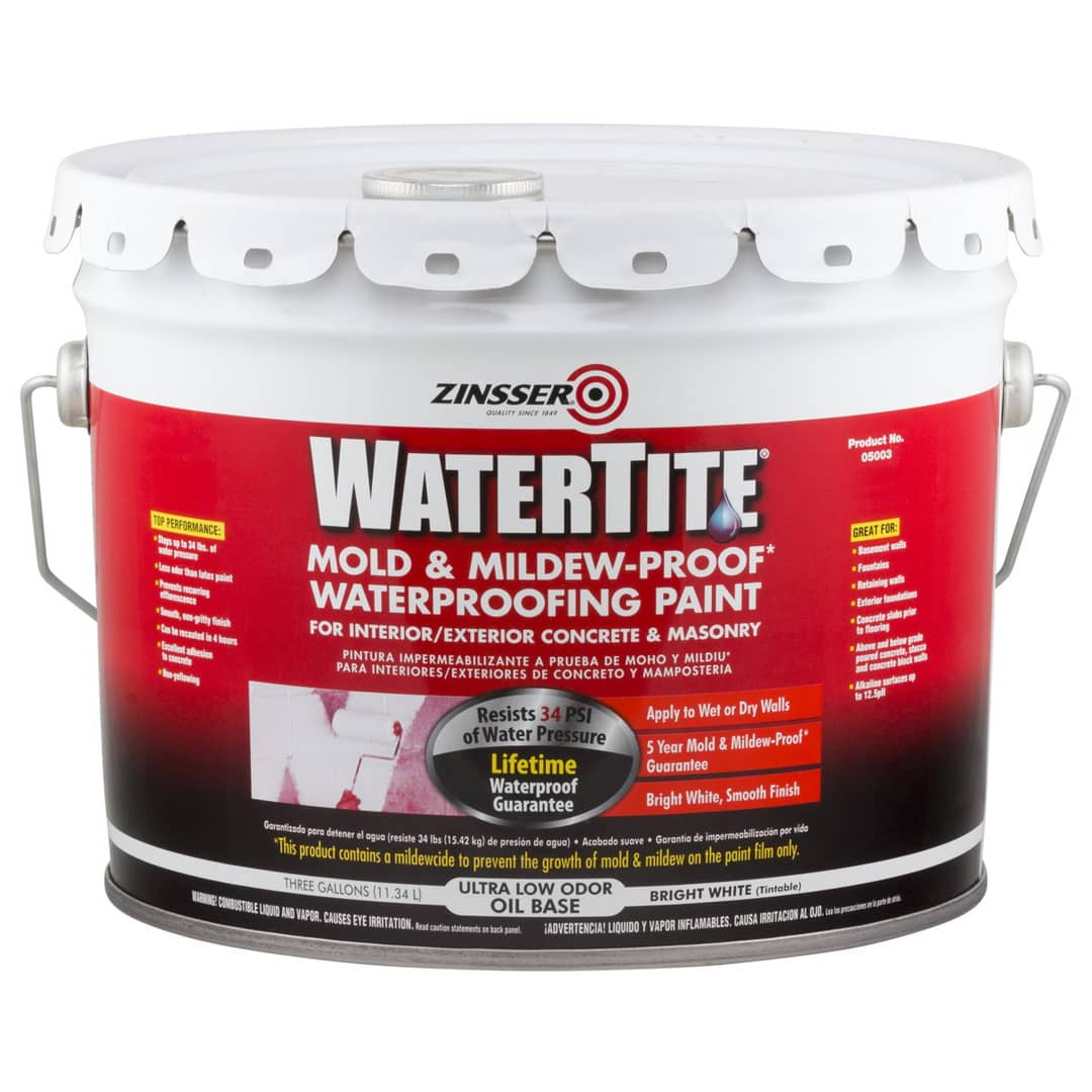 Zinsser WaterTite - Pintura impermeabilizante Anti Hongo y Moho