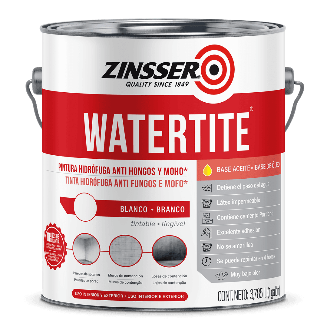 Zinsser WaterTite - Pintura impermeabilizante Anti Hongo y Moho