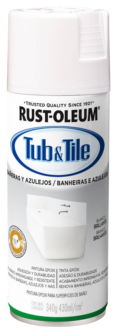 TUB & TILE - aerossol Tinta Epoxí Para Banheiras e Azulejos
