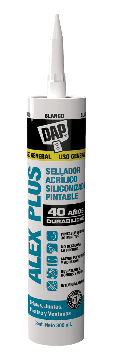 Sellador Acrílico Siliconizado Pintable DAP® ALEX PLUS™  