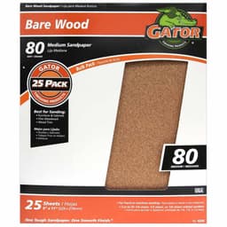 Gator Hoja de lija multipropósito de grano 80  x 25 unidades