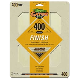 Gator Hojas de lijado de Oxido de Aluminio Premium de grano 400 x 3 unidades