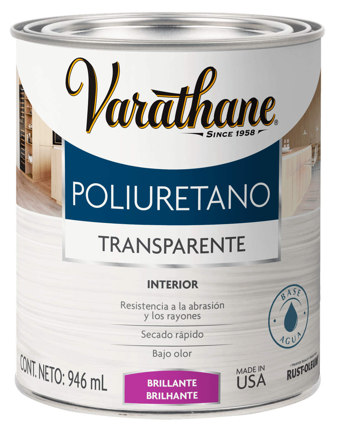 Poliuretano para madera de interior base agua