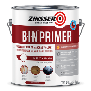 Zinsser B-I-N Primer - Fundo Bloqueador de Manchas e Odores